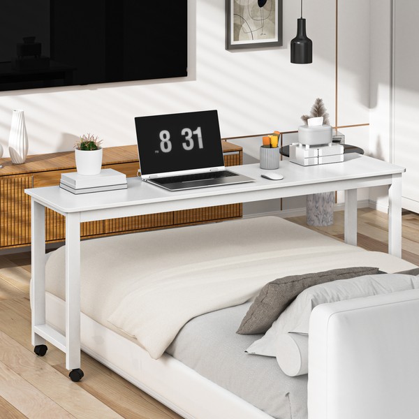 unbranded 360° Wheels Over Bed Table for Multi - Purpose