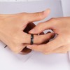 King Will 5mm Black Dome Titanium Ring Matte Finish Wedding