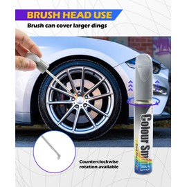 SCUARI Touch Up Paint for Cars,Wheel Paint,Car Accessories Car Paint Scratch Repair,Car Paint Pen,Car Scratch Remover Pen,Wheel Scratch Fix,Touch Up Paint Pen,Fit for Car Rim Scratch Repair (Silver)