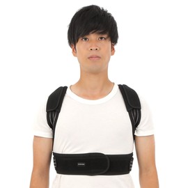 [smile mode] Hunching Correction Supporter, Back Support Belt, Posture Support, Hunchback Belt, Back Muscle Correction, Back Support Belt, Unisex, Breathable, Easy to Put on and Take off, Unisex