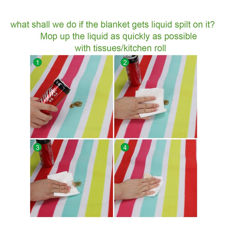 Yodo Outdoor Picnic Blanket Water-Resistant for Camping Hiking Festivals,Rose Stripe