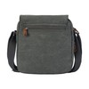 Troop London TRP0238 Classic Canvas Across Body Bag Green