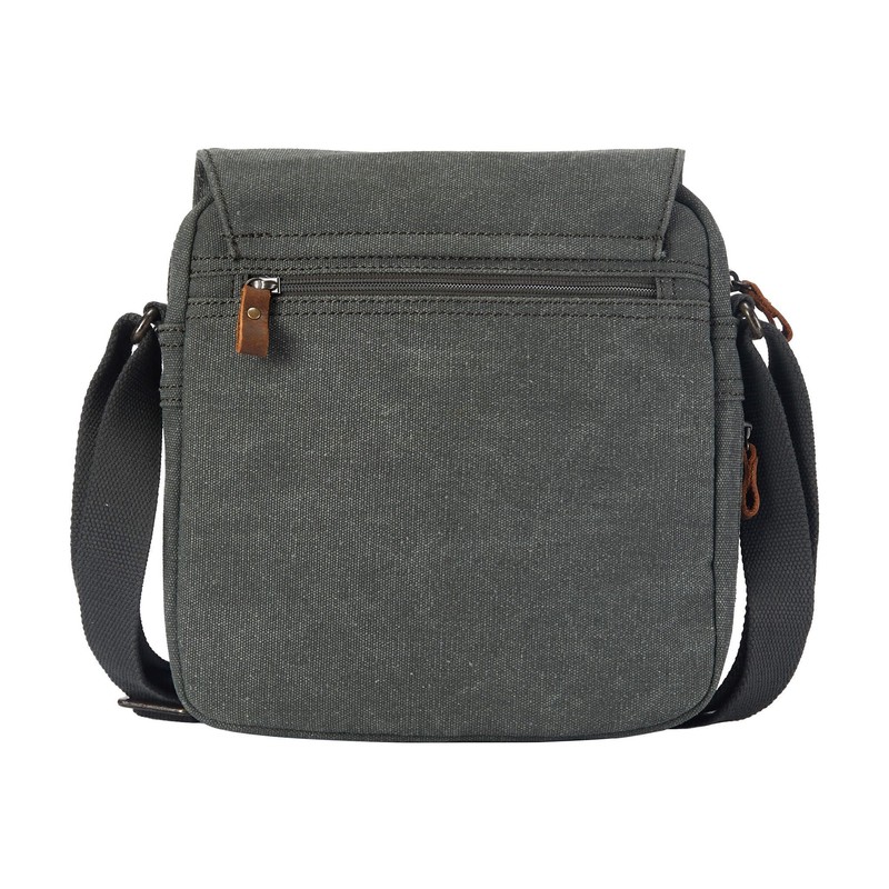 Troop London TRP0238 Classic Canvas Across Body Bag Green