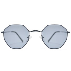 MERRY PLEASURE Sunglasses, Date Glasses, Octagonal, Octagon, Polygonal Metal Frame, Boston, Round, Round Glasses, Hosobuchi, Light Color Lens, Thin Color, Color Lens Sunglasses, Asian Fit, Men's,