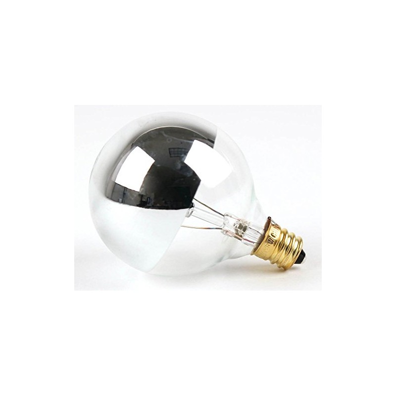 Bulbrite 25G16HM Half Chrome 25W Globe Shape Bulb