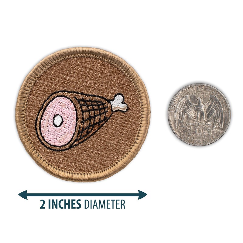 Ham Bone Patrol Patch - 2" Diameter Round Embroidered Patch