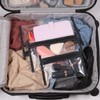 Shimmeroo 3PCS Small Clear Makeup Bag for Traveling,Waterproof Travel Toiletry