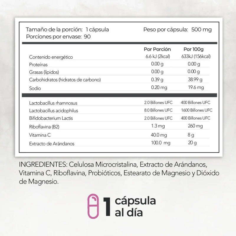 Probióticos Femeninos | 90 Cápsulas | Maklen Sabor Sin sabor