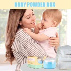 Powder Puff Case | Leak-Proof Loose Dusting Box,Body Powder Container Dispenser Case with Puff for Baby After Bath