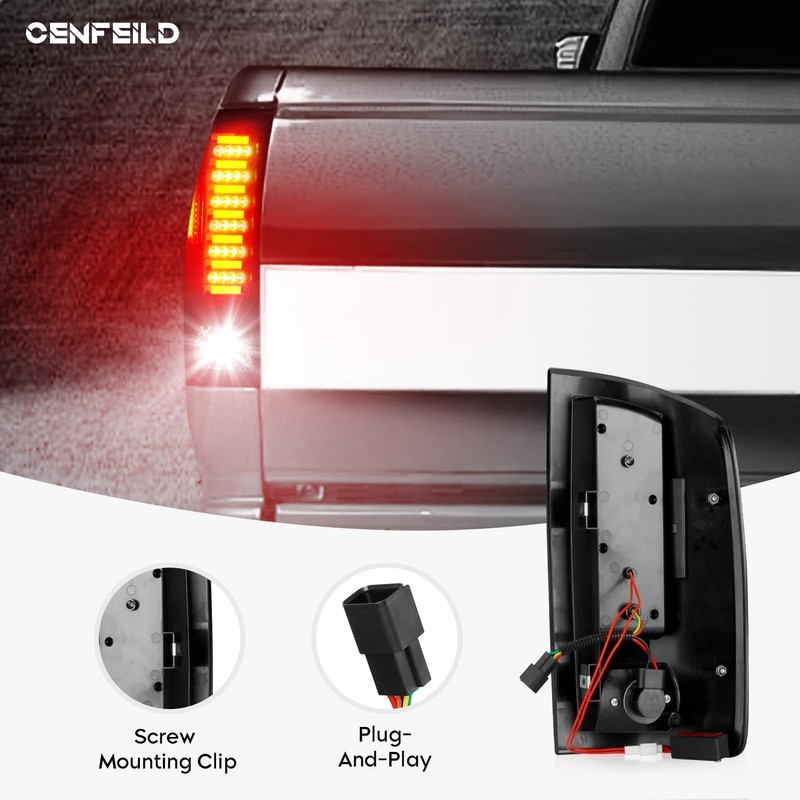 Cenfeild LED Tail Lights Pair Compatible with Dodge Ram 1500