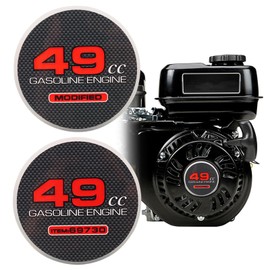 2pcs Pull Starter Sticker 49cc Modified 49cc Item 69730 Mini Bike Stickers for Predator 212 Engine Coleman CT200U BT200X KT196 Baja MB200 Performance Parts Go Kart Mini Bike 196cc 224cc 200cc