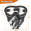 POKONBOY 4 Pack Tactical Mask for Kids, Safety Goggles Compatible