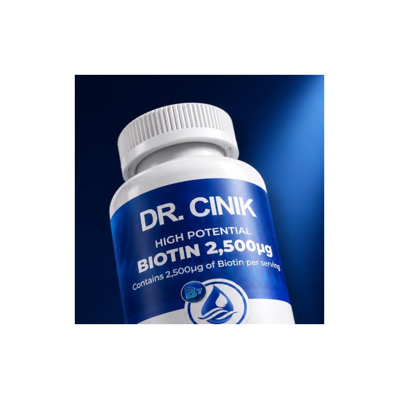 DR. Cinik High Potential Biotin 2,500mcg Tablets, Vitamin B7 Food