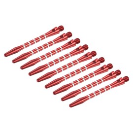 PATIKIL 48mm Dart Shafts, Medium 2BA Thread Aluminum Dart Stems Dart Accessories for Steel Tip - 9 Pack (Red)