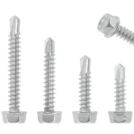 120 PCS Stainless Steel Outer Hex Self Tapping Self Drilling Screws for Metal