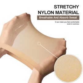 Smilco 20 Pcs Light Brown Wig Caps for Women, Ultra-Thin Stretchy Nylon Lace Front Stocking Caps (Ballet/Cosplay/Daily Use)