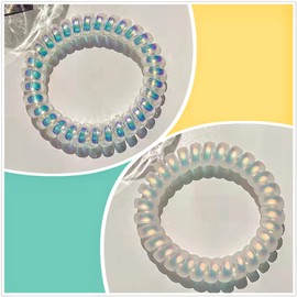 Emrlyr Emrlyr Spiral Hair Ties No Damage,large elastic hair ties ponytail holders Elastic Leopard Phone Cord Waterproof for Women Girls-12PCS