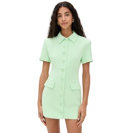 Lioness Women's Cheri Short Sleeve Mini Dress, Lime, Green, L
