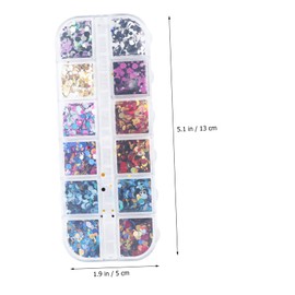 Vaguelly Ultra Thin Glitter Paillette Mini Sequins for Nail Art Colorful Round Decorations DIY Nail Decoration Accessory for Special Occasions Professional Use