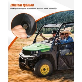 3PCS Spark Plug Wire and Spark Plugs Fit for John Deere 825i 825i S4 Replace MIA11722 MIA11723 MIA11724 Extended Edition