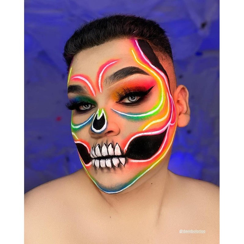 Paleta Neón, maquillaje corporal, base agua, hipoalergénico, COLIBRIX