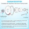 Shower Faucet Handle Replacement Kit, Compatible with V6679 88379