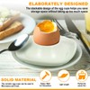 Honeydak 8 Pcs White Ceramic Egg Cups Hard Soft Boiled