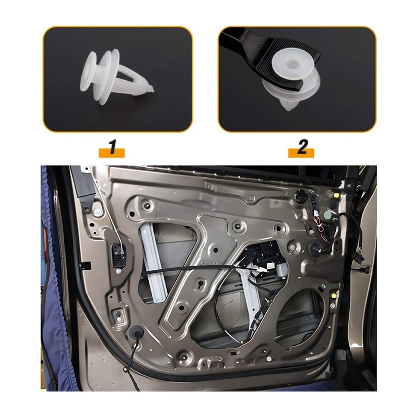 JZK 200 x Plastic Car Door Trunk Motorcycle Clips