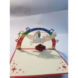 3D Pop Up Greeting Card, Unicorn, Free Shipping USA seller