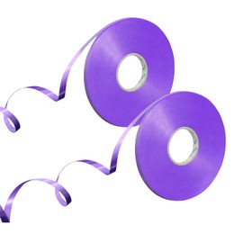 Mooshy 2 Rolls Curling Ribbon, 100m/50m Purple Balloons String for Wedding Party Decorations and Gift Wrapping