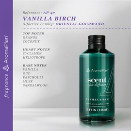 Home Luxury Scents Vanilla Birch 5 Fl Oz, Home Luxury Collection- Natural & Vegan Scents - Diffuser Oil Blends for Aromatherapy - USA Fragrance, 5 Fl Oz (148ml)
