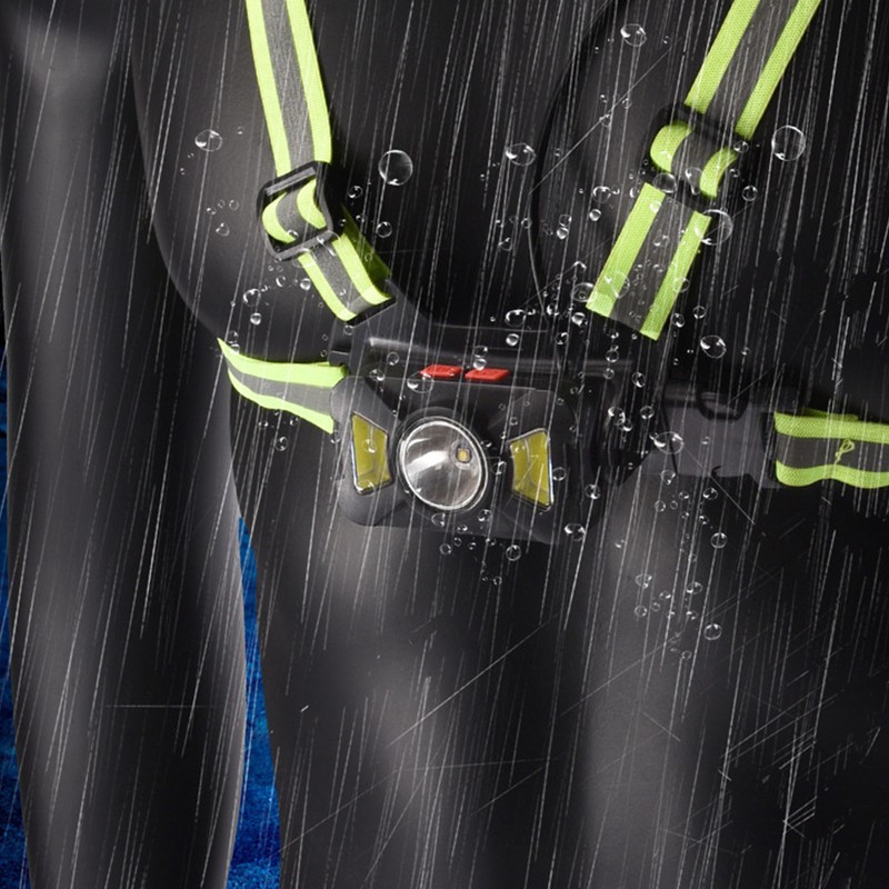 Outdoor Night Running Chest Lights Dual Light Sources IP55 Waterproof