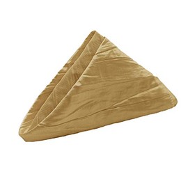 Your Chair Covers - 10 Pack 20 Inch Crinkle Taffeta Cloth Napkins Gold, Oversized, Double Folded and Hemmed Table Linen Napkin, Restaurant and Hotel Multi Use