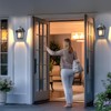 DERAYSION Solar Porch Lights Outdoor, 9 Inch Solar Wall Lanterns