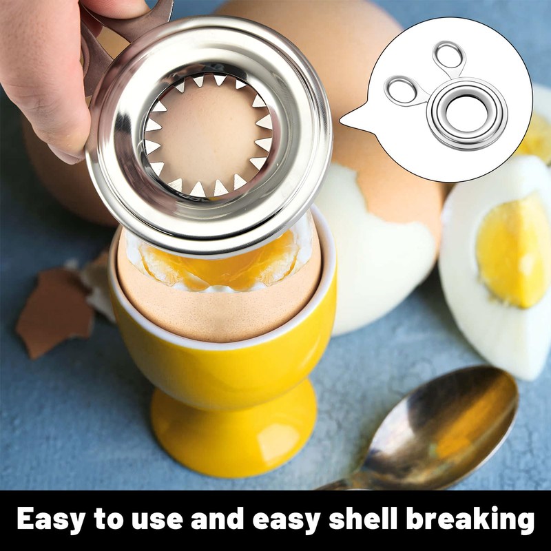 Egg Topper ｆor Boiled Eggs,1 Pcs Boiled Egg Cutter,Boiled Egg
