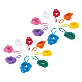 Kisangel 96pcs Multicolored Potholder Loom Loops Kit Elastic Weaving Bands for DIY Crafts Soft Refill Loops for Heat Insulation Pads Vibrant Colors for Handicraft Projects