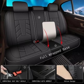 Car Full Set Waterproof Faux Leather Seat Covers Fit For Honda Civic 2020-2025