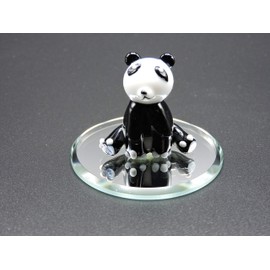 Handmade Blown Glass Mini Panda Bear