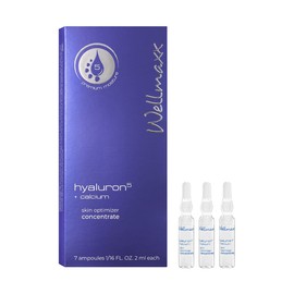 WELLMAXX hyaluron⁵ + calcium skin optimizer concentrate - Anti-Aging Hautpflege für jeden Hauttyp, mit 5-fach Hyaluron, leicht zu öffnende Ampullen, dermatologisch getestet, 7 x 2 ml