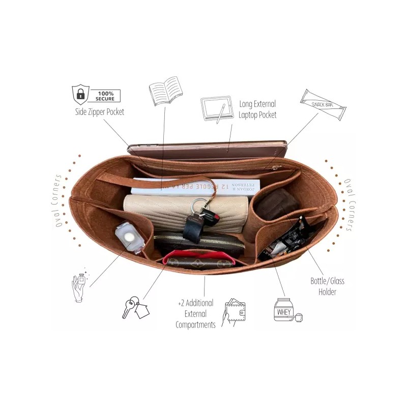 Longchamp 롱샹 르 플리지 백 인서트와 호환되는 프리미엄 지갑 정리함