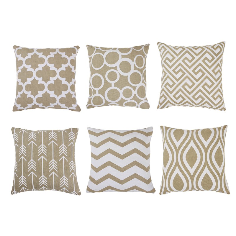 Modern Homes 100% Cotton Decorative Throw Pillow Covers Cushion Cases