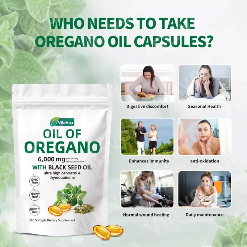 Ofertaaceite De Orégano Puro En Cápsulas Blandas Premium