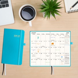 2026-2028 Pocket Monthly Planner, 3 Year Calendar 2026-2028, 6.2’’ x 3.6’’, Small Calendar 2026, 36 Months from Jan 2026 - Dec 2028, Hardcover, Back Pocket, Thick Paper, Lightweight to carry, A6, Green