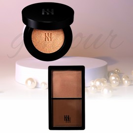 Hera Black Cushion Original 15g 21N1 Vanilla + Hera Face Contouring Duo 11g Set / 헤라 블랙 쿠션 본품 15g 21N1 바닐라+헤라 페이스 컨투어링 듀오 11g 구성 세트