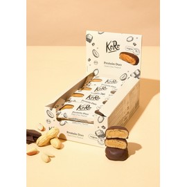 KoRo - Organic Protein Bites Dark Choc Peanut 12 x 2 x 20 g - Two Pieces per Pack - High Protein - Vegan