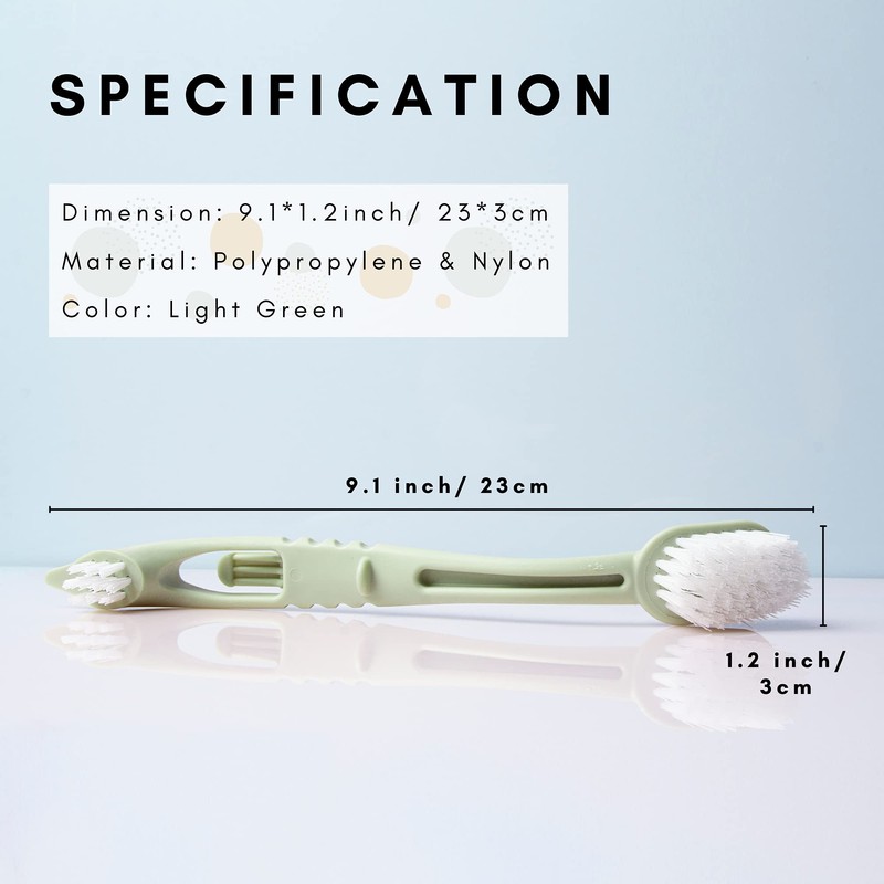 Skylarlife Multifunctional Double-ended Shoes Brush with Comfortable Handle Deep Clean