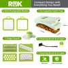 RüK 10-in-1 Vegetable Chopper – 6 Blade Veggie Chopper with