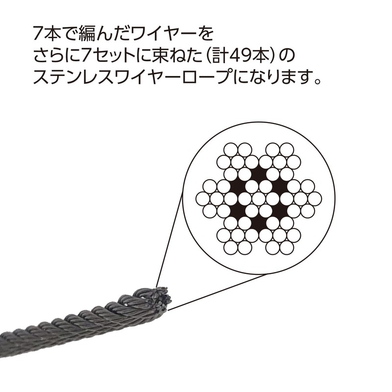 Daidohant 10157315 Stainless Steel Wire Rope (Diameter) 0.01 inches (0.45