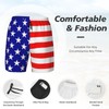 NiuKom American Flag Mens Swimsuit Trunks with Compression Liner Quick