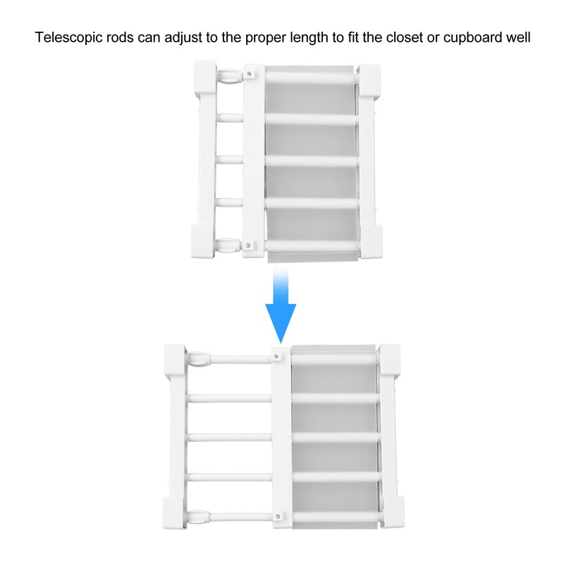 TUORE DIY Cabinet Divider Rack, Multi Functional Nail Free Expandable
